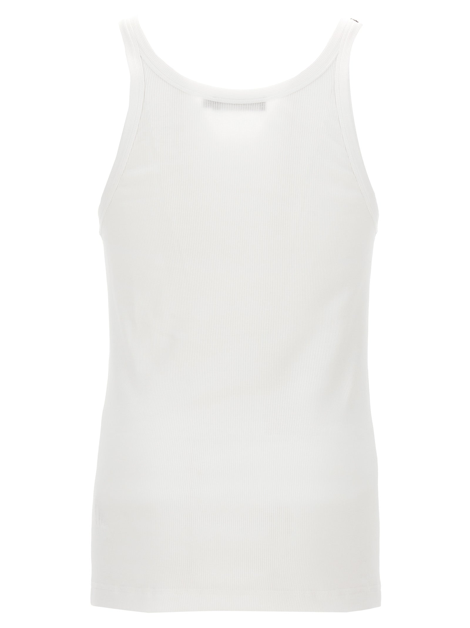 Weiße Baumwoll-Tanktops