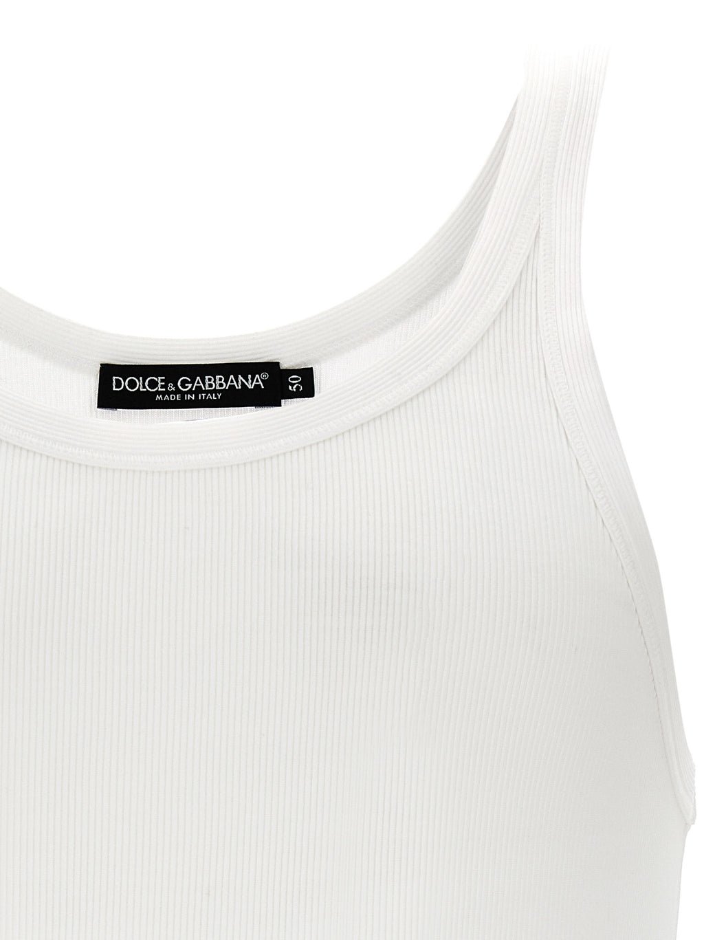 Weiße Baumwoll-Tanktops