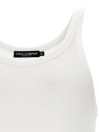 Weiße Baumwoll-Tanktops