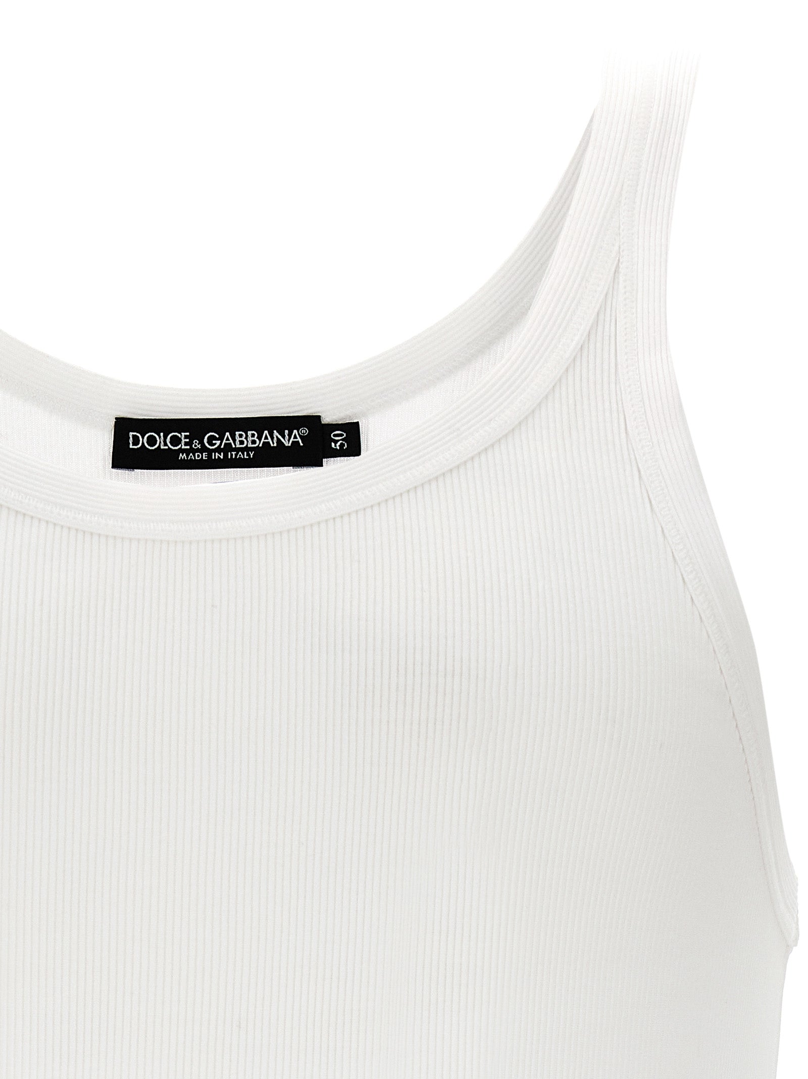 Weiße Baumwoll-Tanktops