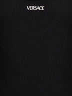 Versace Black Cotton Sleeveles T-Shirt