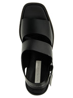 Stella McCartney Black Polyester Wedge Sandals