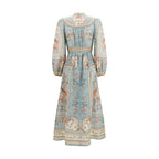 Multicolor Linen Casual Dress