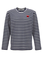 Comme Des Garçons Play Blue Cotton Long Sleeve T-Shirt
