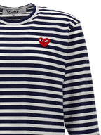 Comme Des Garçons Play Blue Cotton Long Sleeve T-Shirt