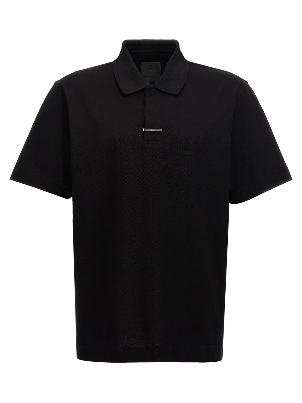 Polo shirt in black cotton