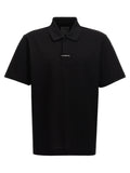Polo shirt in black cotton