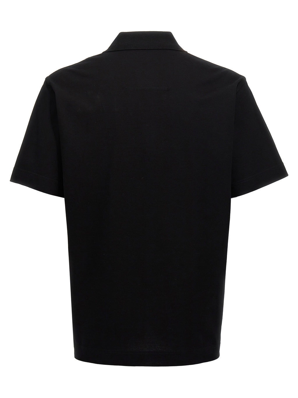 Polo shirt in black cotton