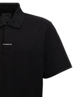 Polo shirt in black cotton