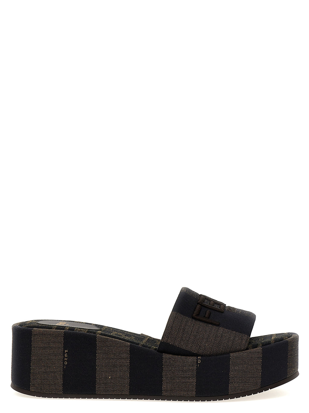 Brown Cotton Slides