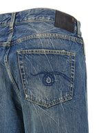 R13 Blue Cotton Relaxed Fit Jeans