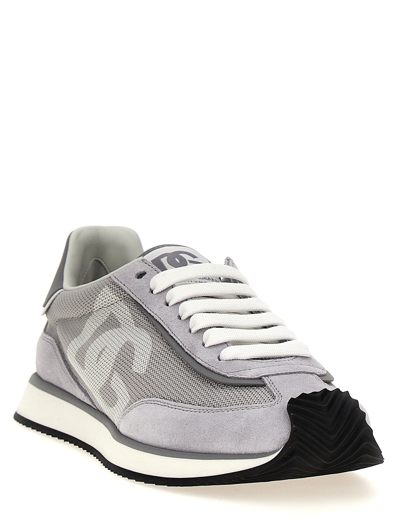 Gray Calfskin Athletic Sneakers