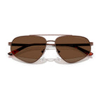Braune Metallsonnenbrille
