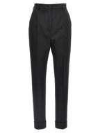 Dolce & Gabbana Black Virgin Wool Dress Pants