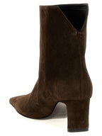 Khaite Brown Calfskin Ankle Boots