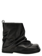 The Attico Black Calfskin Ankle Boots