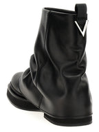 The Attico Black Calfskin Ankle Boots