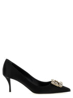 Roger Vivier Black Viscose Mid Heel Pumps