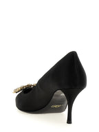 Roger Vivier Black Viscose Mid Heel Pumps