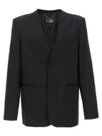 MM6 Maison Margiela Black Polyester Blazer