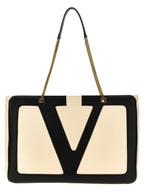 Valentino Garavani Bicolor Lamb Leather Tote Bag