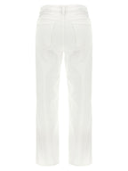 7 For All Mankind White Cotton High-Waisted Jean