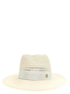 Maison Michel White Hemp Fedora