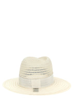 Maison Michel White Hemp Fedora