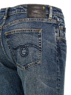R13 Blue Cotton Flared Jeans
