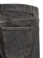 Agolde Gray Cotton Straight-Leg Jeans