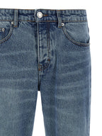 Ami Paris Blue Cotton Straight-Leg Jeans