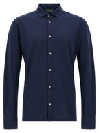 ZANONE Blue Cotton Blouse