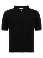 MA'RY'YA Black Cotton Polo Shirt