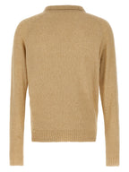 MA'RY'YA Beige Cotton Polo Shirt