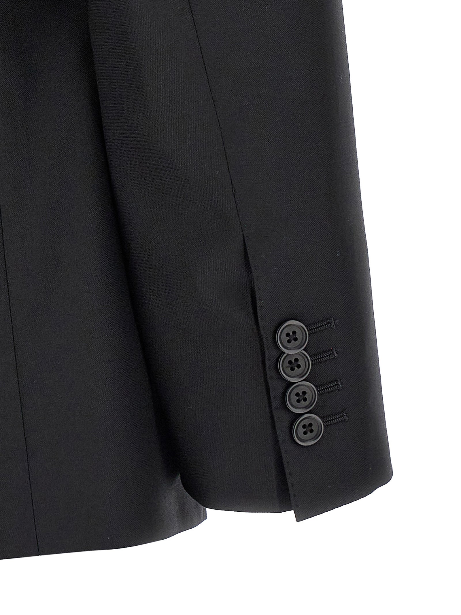 Black Virgin Wool Two-Piece Suit