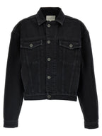 Loulou De Saison Black Organic Cotton Denim Jacket