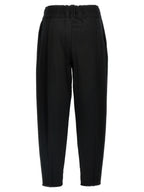 Issey Miyake Black Cotton Casual Pants