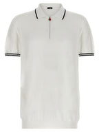 Kiton White Cotton Polo Shirt