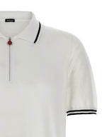 Kiton White Cotton Polo Shirt