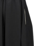 Comme Des Garçons Black Wool Midi Skirt