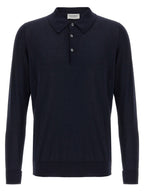 JOHN SMEDLEY Blue Cotton Polo Shirt