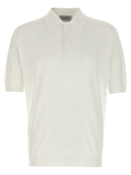 JOHN SMEDLEY White Cotton Polo Shirt