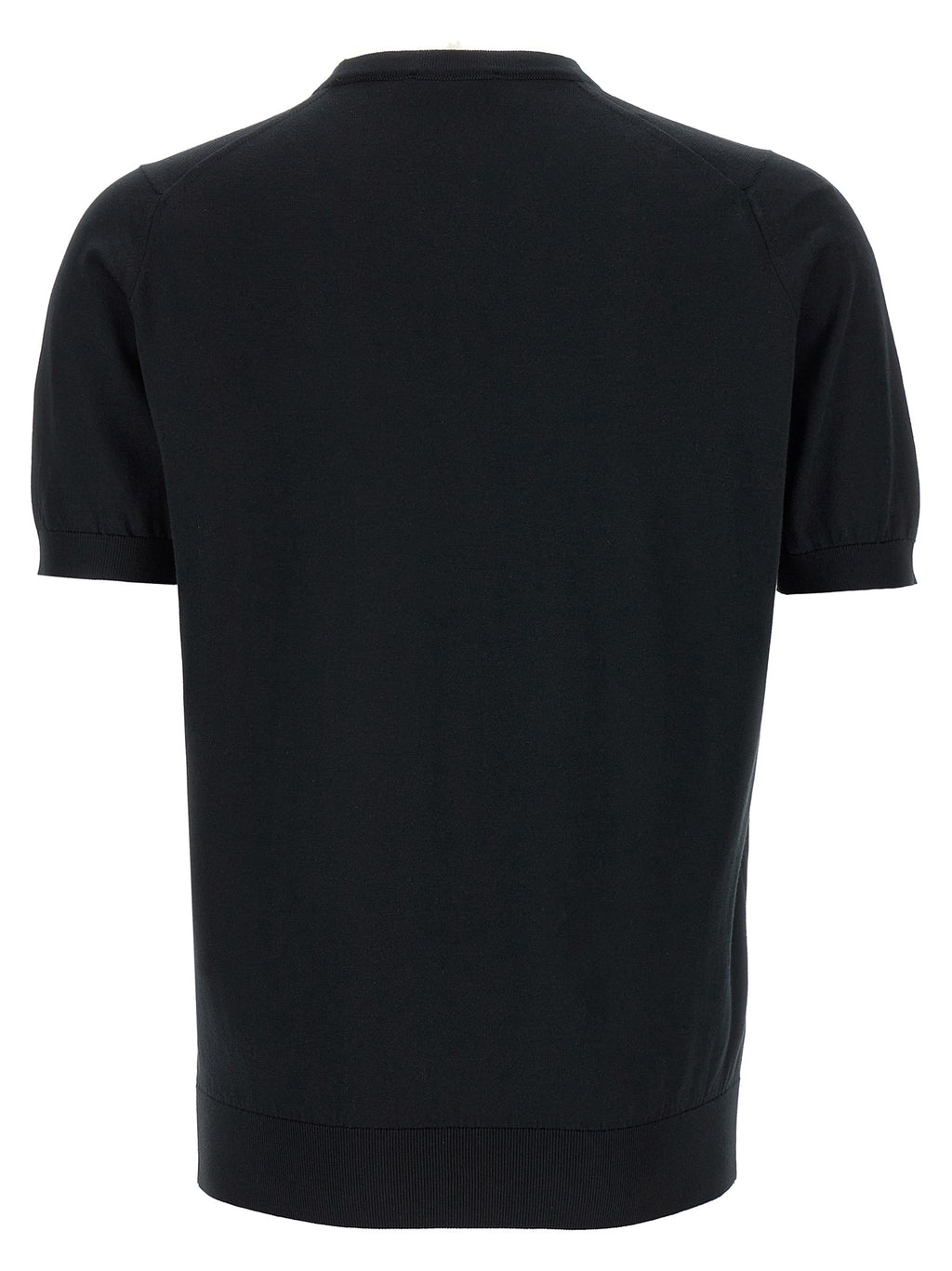 JOHN SMEDLEY Black Cotton T-Shirt