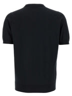 JOHN SMEDLEY Black Cotton T-Shirt