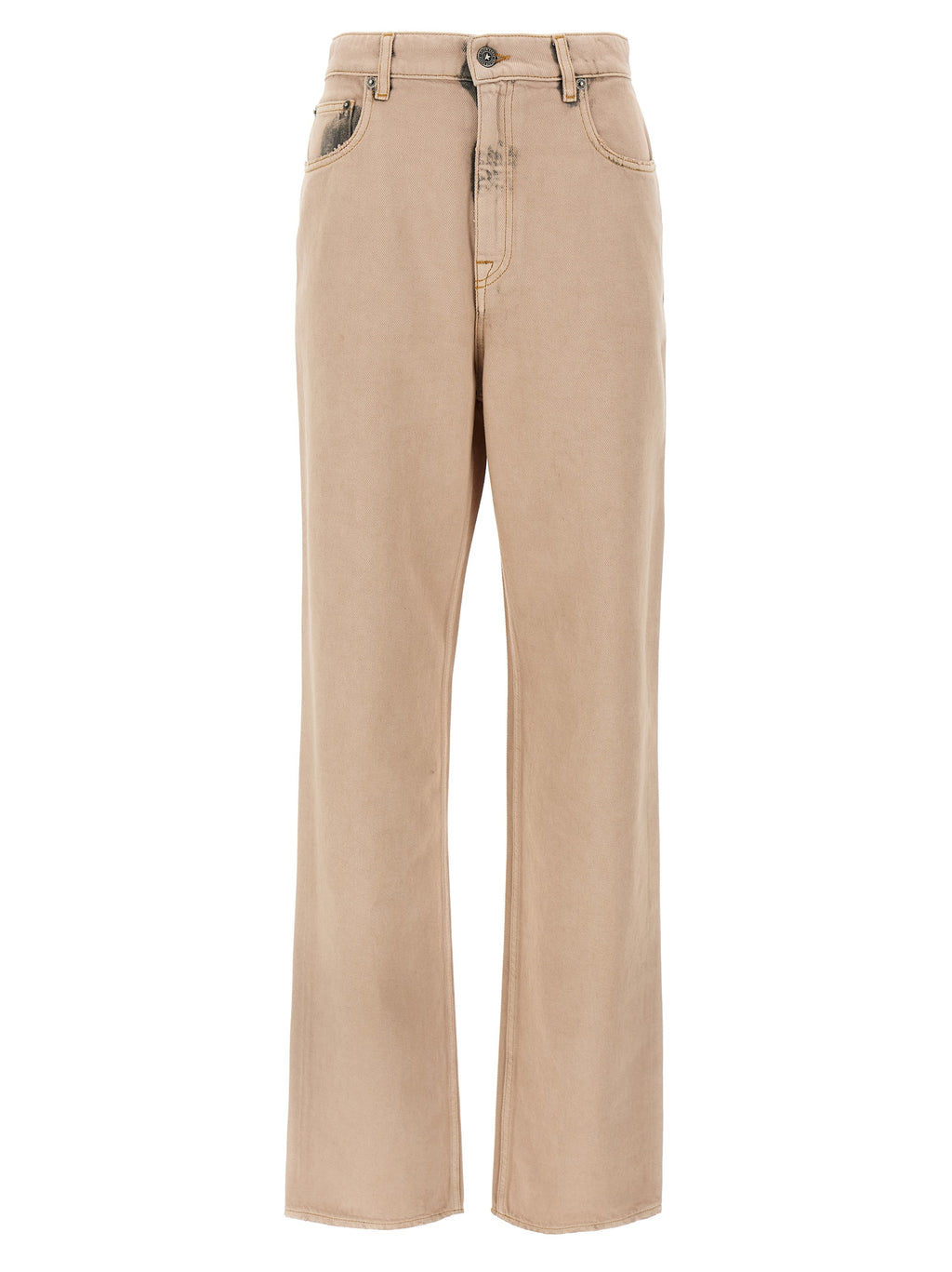 Multicolor Cotton Straight-Leg Jeans