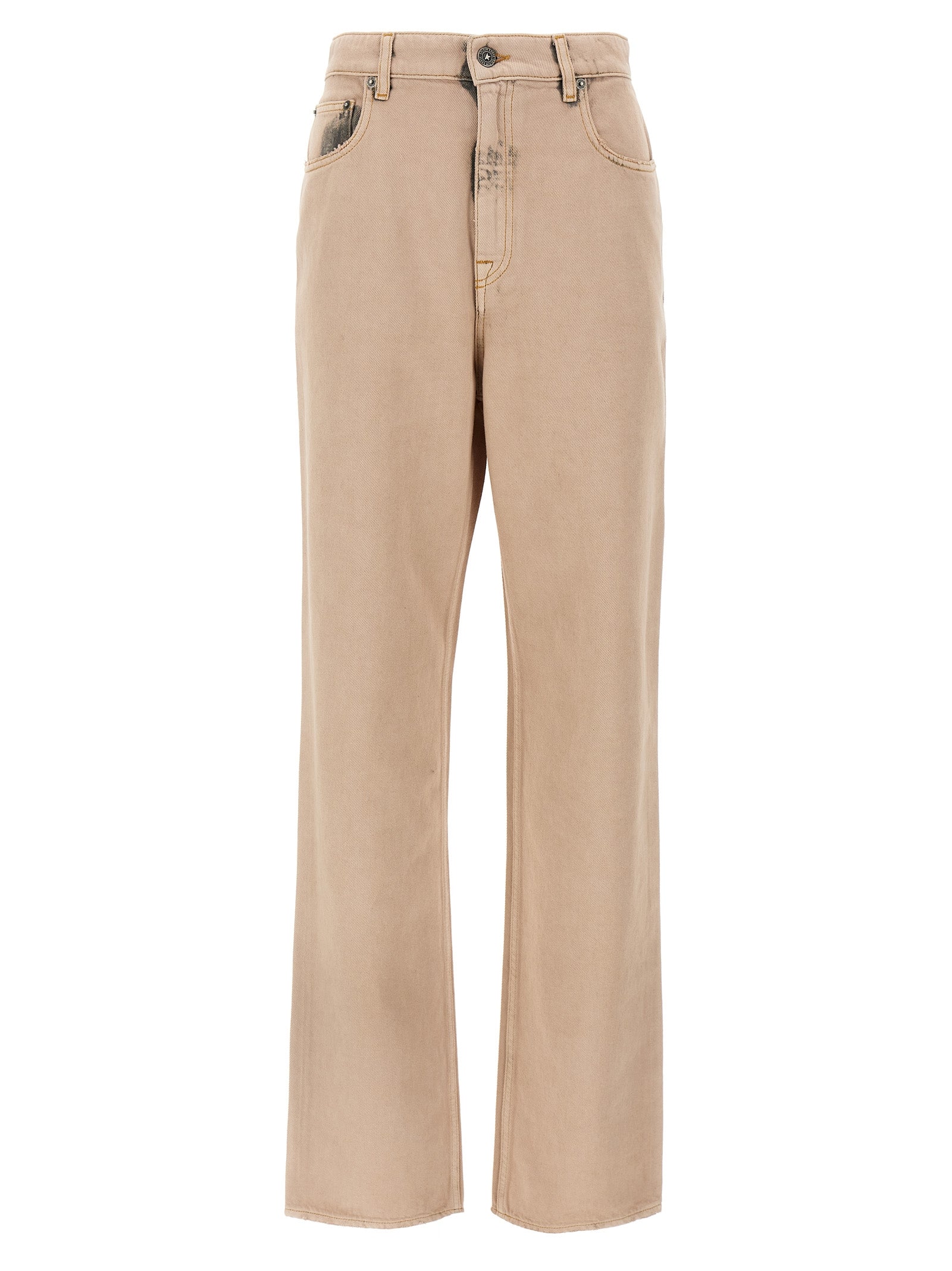Multicolor Cotton Straight-Leg Jeans