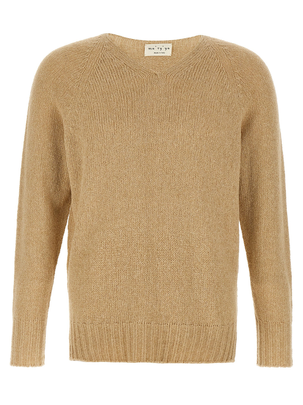 MA'RY'YA Beige Cotton Cardigan