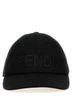 Fendi Black Cotton Cap (Baseball Hat)