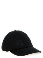 Fendi Black Cotton Cap (Baseball Hat)
