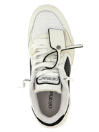 Off-White Bicolor Bovine Leather Athletic Sneakers